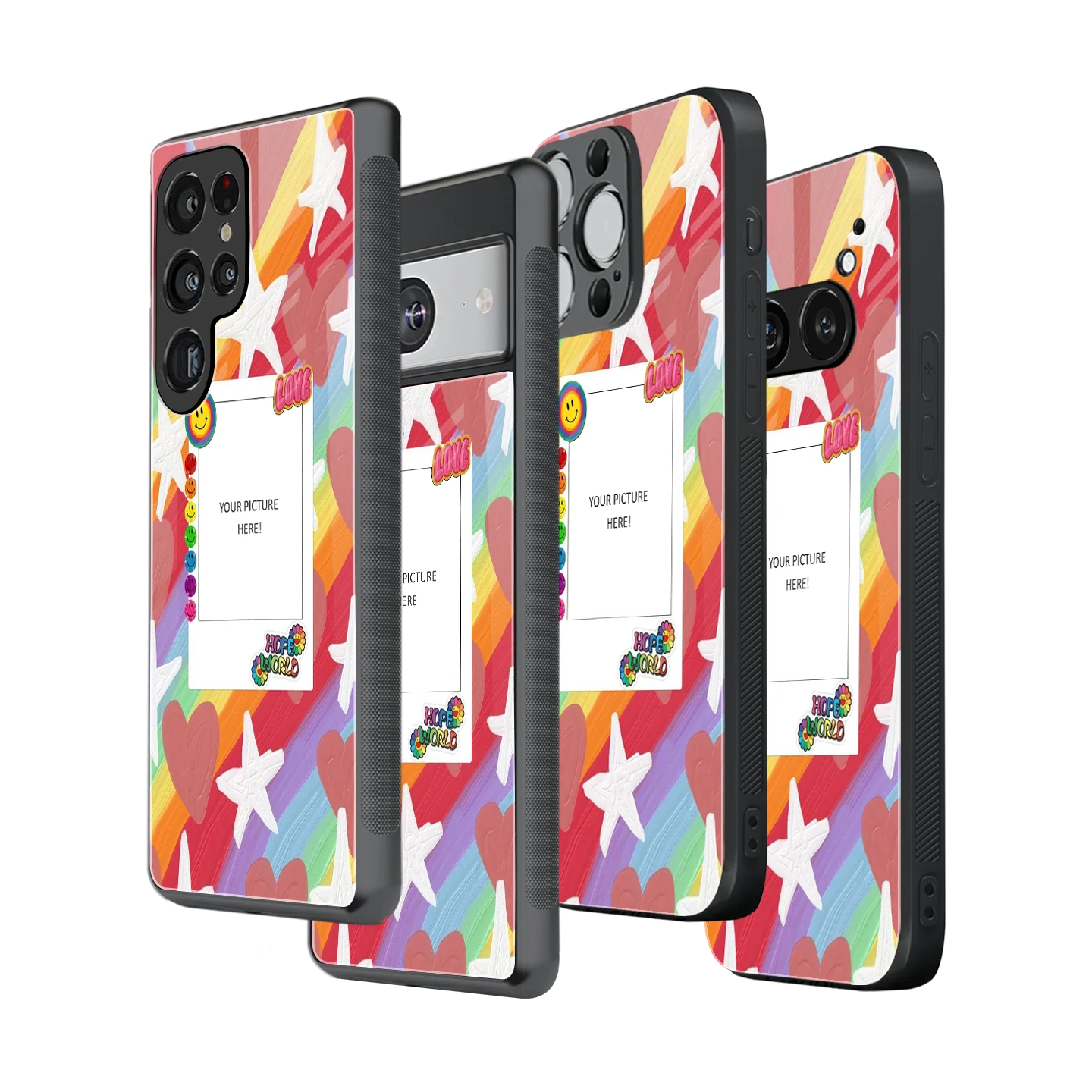 Polaroid Personalised Glass Phone Case