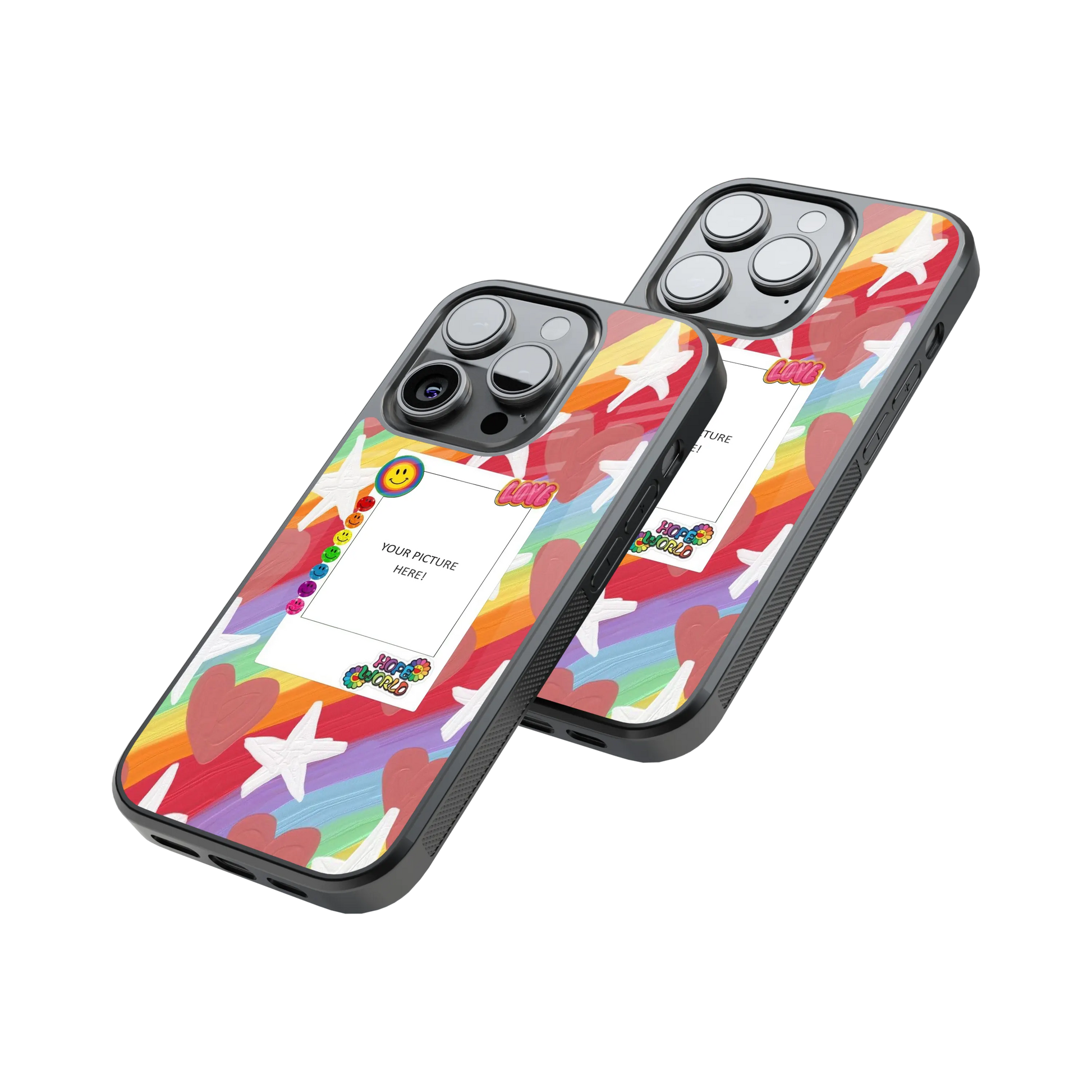 Polaroid Personalised Glass Phone Case