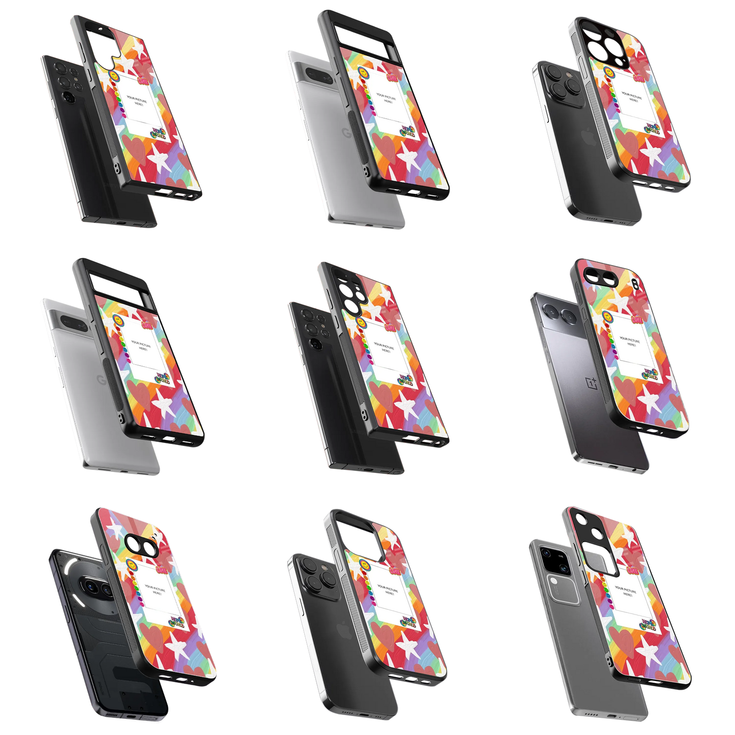 Polaroid Personalised Glass Phone Case