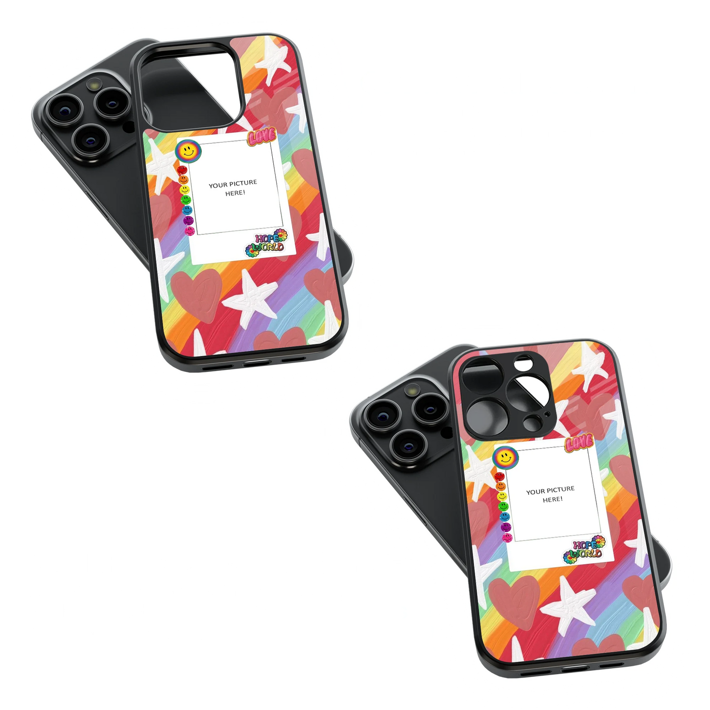 Polaroid Personalised Glass Phone Case