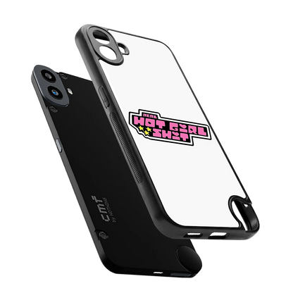 Hot Girl Energy sleek cmf nothing phone 1 cover with tempered glass back and TPU edges