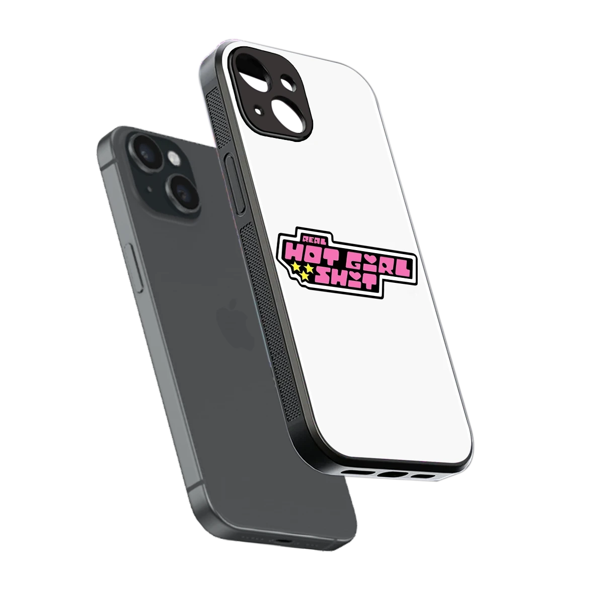 Hot Girl Energy sleek iphone 13 cover with tempered glass back and TPU edges
