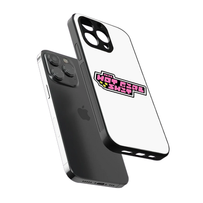 Hot Girl Energy sleek iphone 15 pro cover with tempered glass back and TPU edges