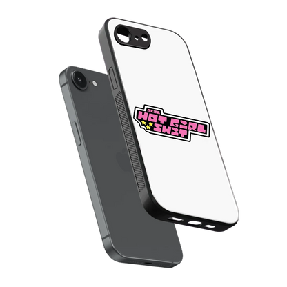 Hot Girl Energy sleek iphone 16e cover with tempered glass back and TPU edges