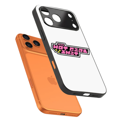 Hot Girl Energy sleek iphone 17 pro cover with tempered glass back and TPU edges