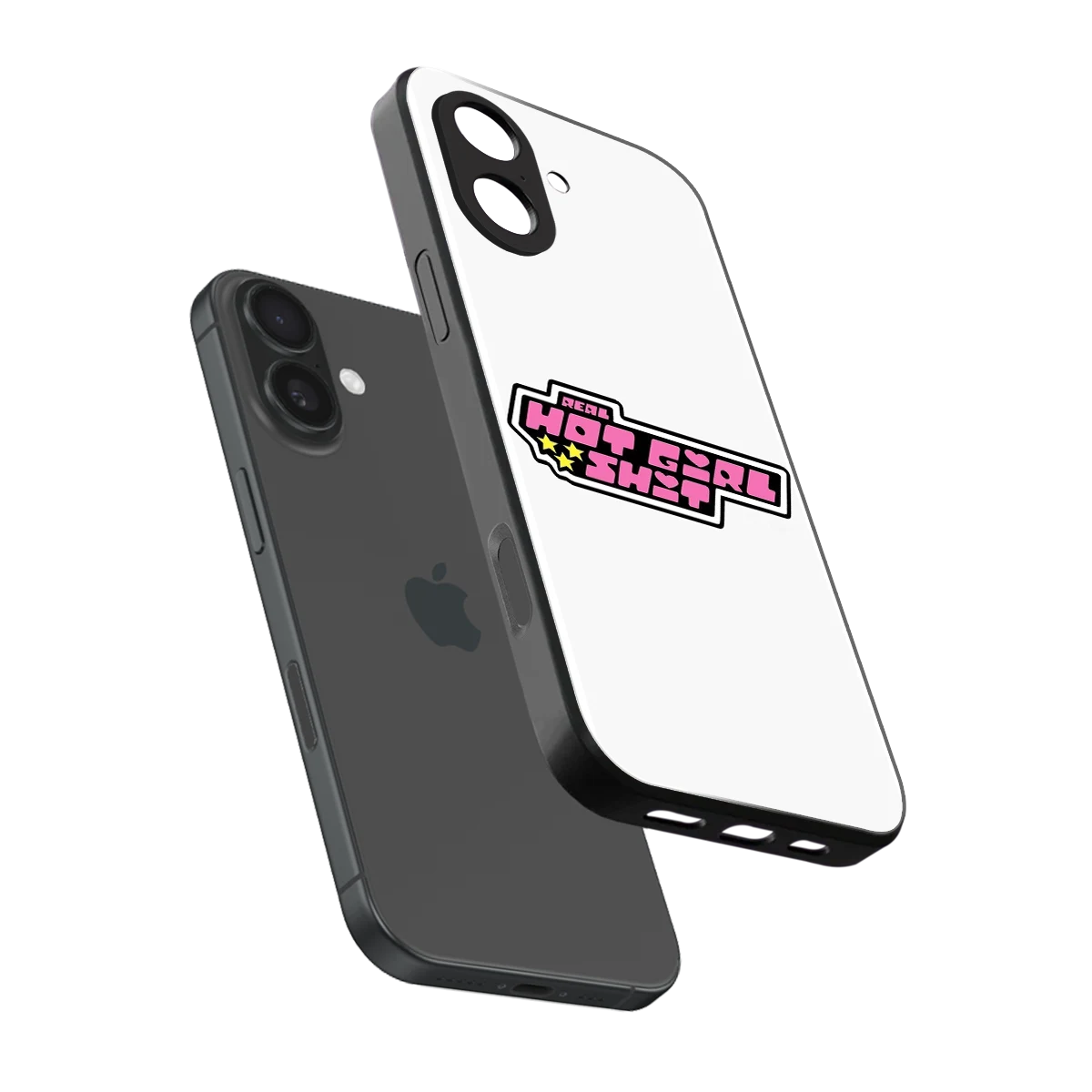 Hot Girl Energy sleek iphone 17 cover with tempered glass back and TPU edges