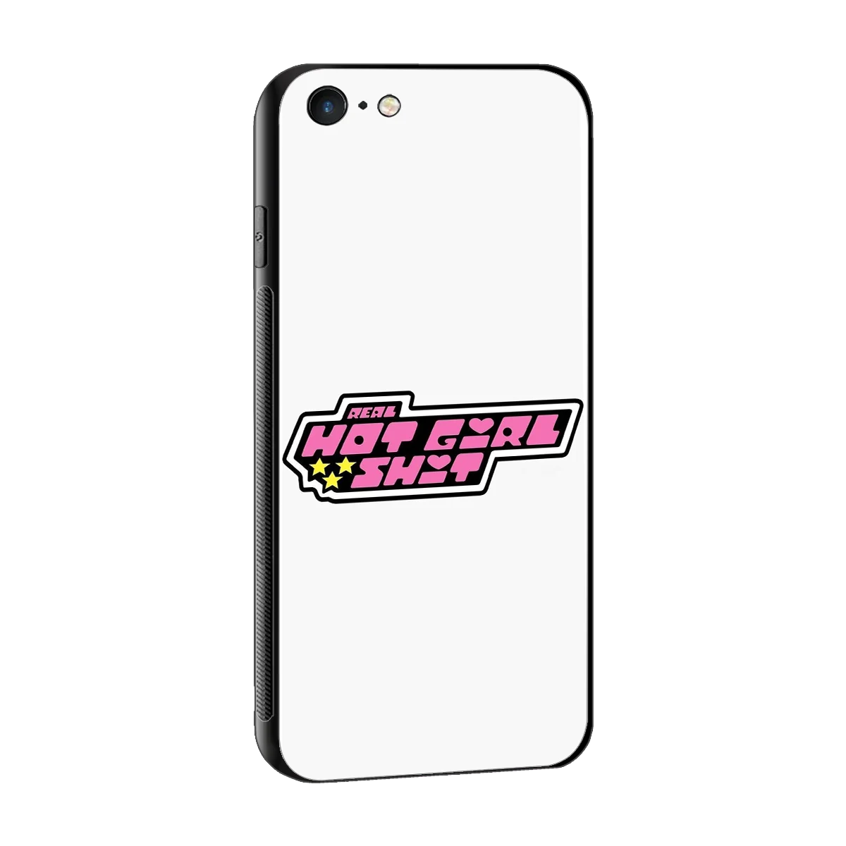 Hot Girl Energy sleek iphone 6 cover with tempered glass back and TPU edges