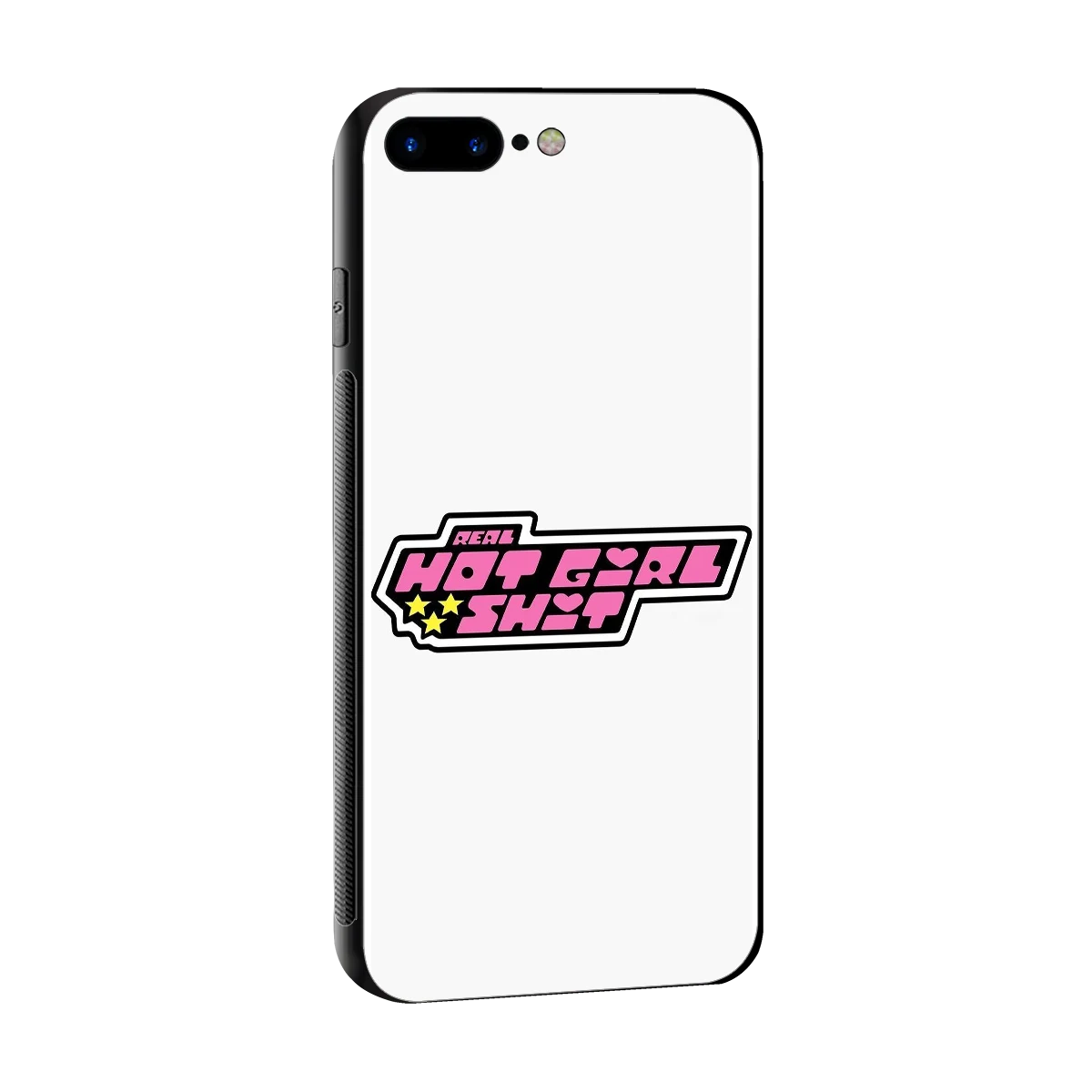 Hot Girl Energy sleek iphone 8 plus cover with tempered glass back and TPU edges