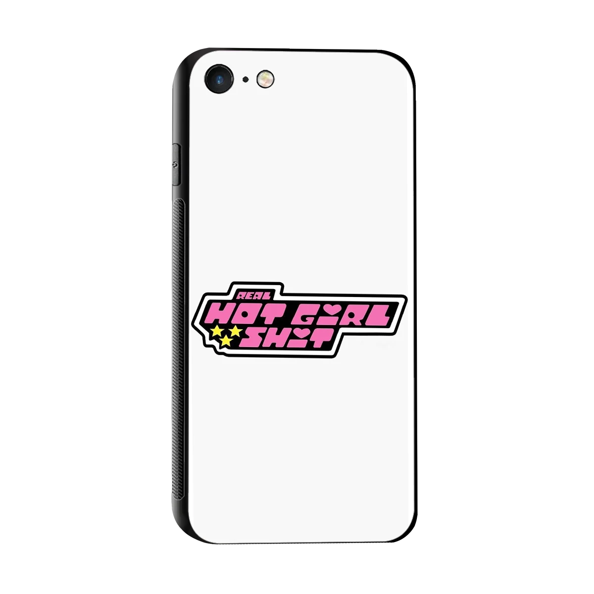 Hot Girl Energy sleek iphone 7 cover with tempered glass back and TPU edges