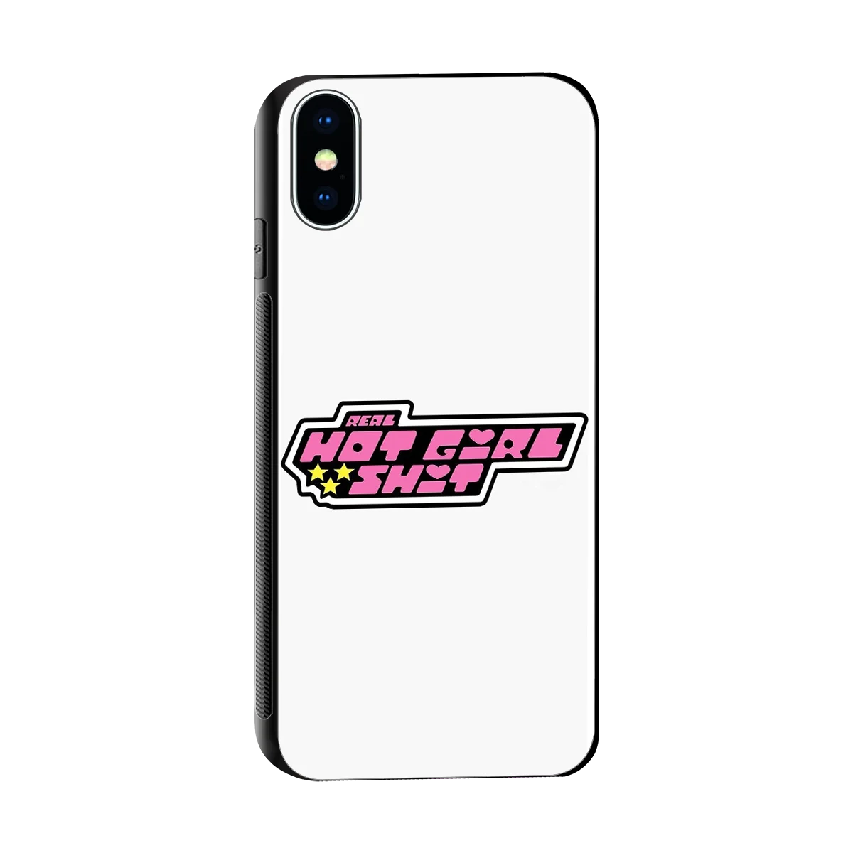 Hot Girl Energy sleek iphone x cover with tempered glass back and TPU edges