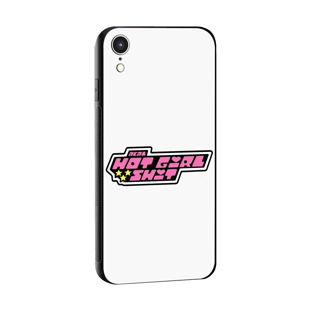 Hot Girl Energy sleek iphone xr cover with tempered glass back and TPU edges