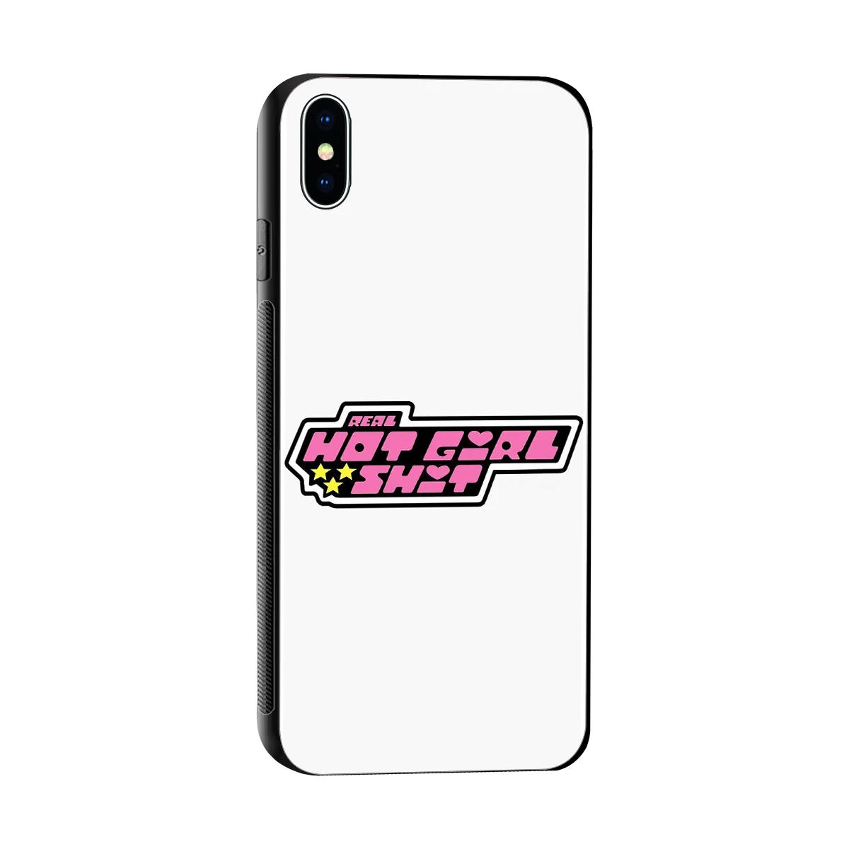 Hot Girl Energy sleek iphone xs max cover with tempered glass back and TPU edges