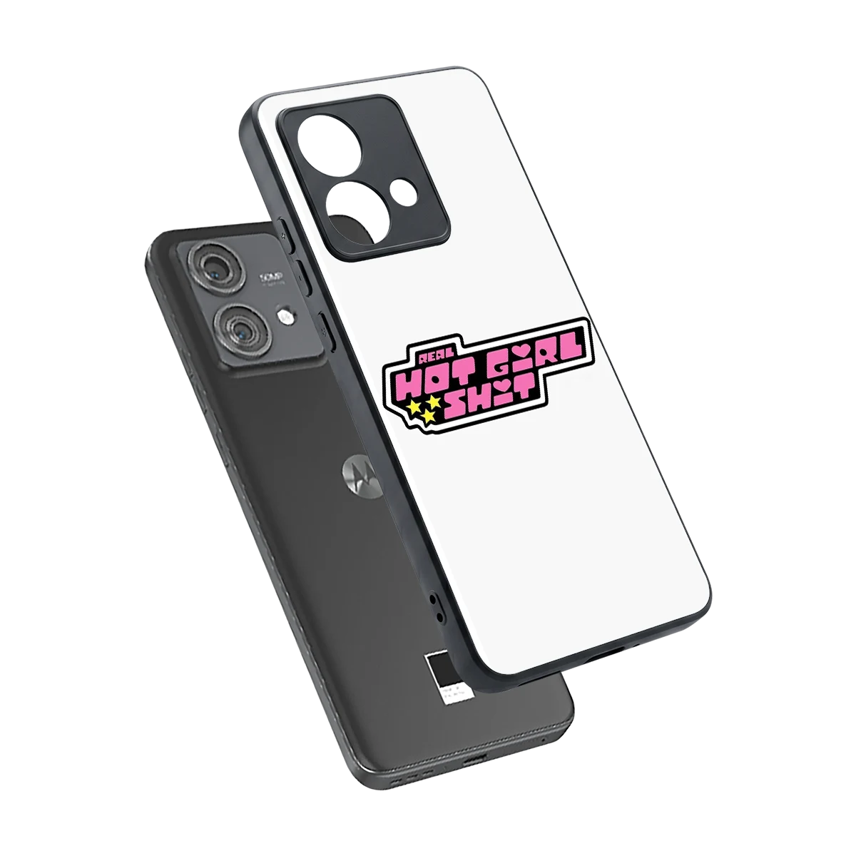 Hot Girl Energy sleek motorola edge 40 neo 5g cover with tempered glass back and TPU edges