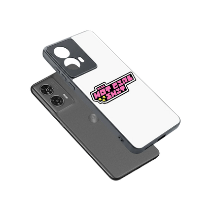 Hot Girl Energy sleek motorola edge 50 fusion cover with tempered glass back and TPU edges