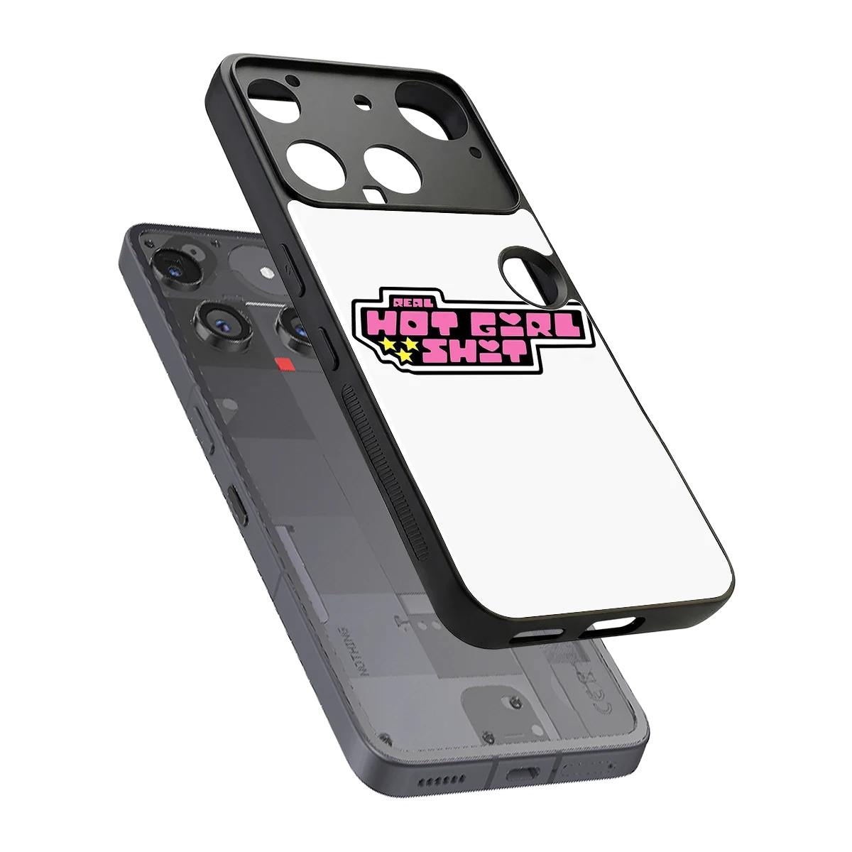 Hot Girl Energy sleek nothing phone 3 cover with tempered glass back and TPU edges