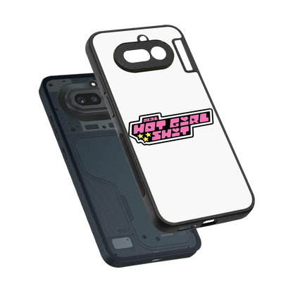 Hot Girl Energy sleek nothing phone 4a cover with tempered glass back and TPU edges