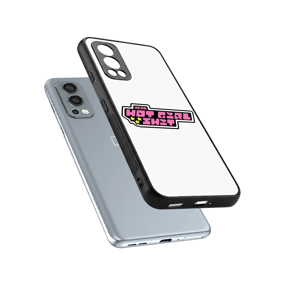Hot Girl Energy sleek oneplus nord 2 cover with tempered glass back and TPU edges