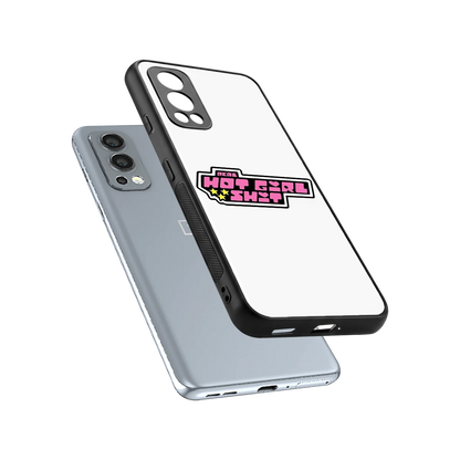 Hot Girl Energy sleek oneplus nord 2 cover with tempered glass back and TPU edges