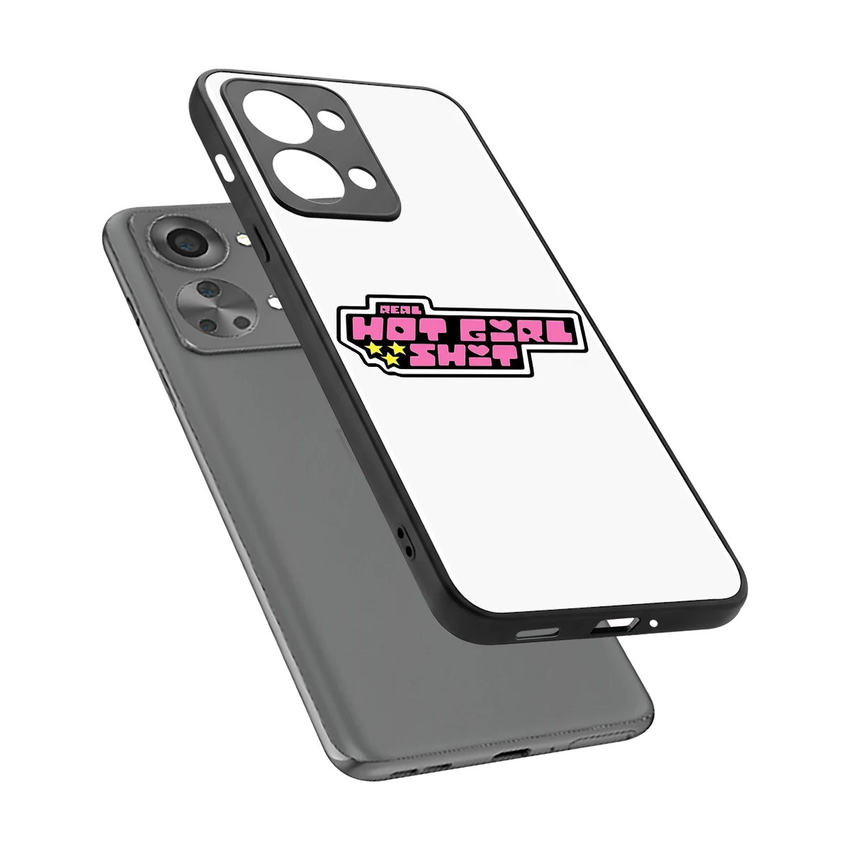 Hot Girl Energy sleek oneplus nord 2t cover with tempered glass back and TPU edges