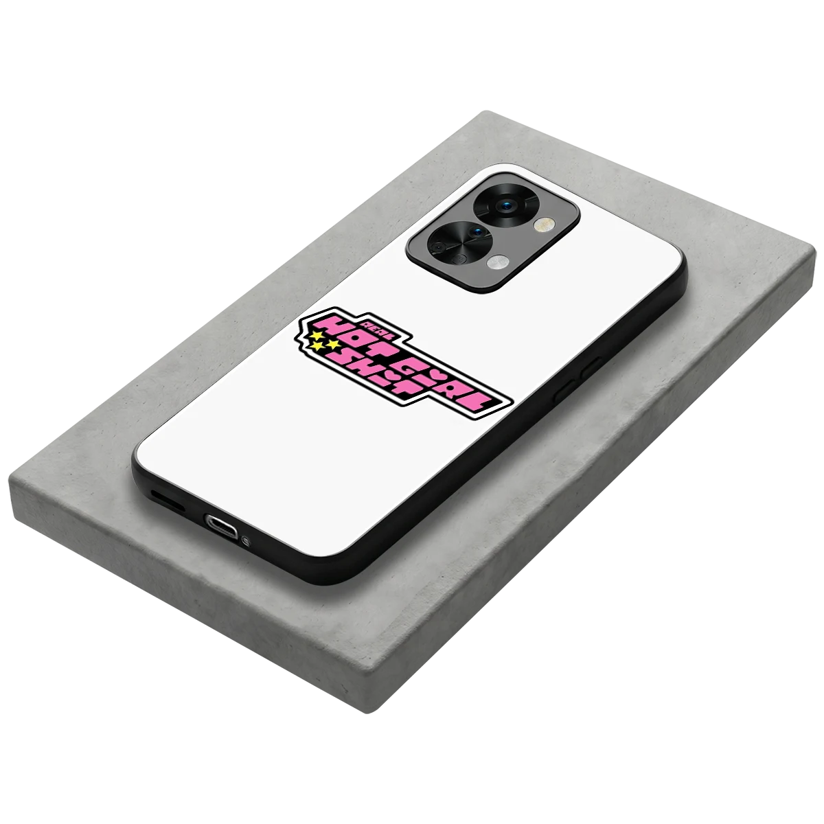 Hot Girl Energy stylish phone case for oneplus nord 2t | glossy glass and slim fit