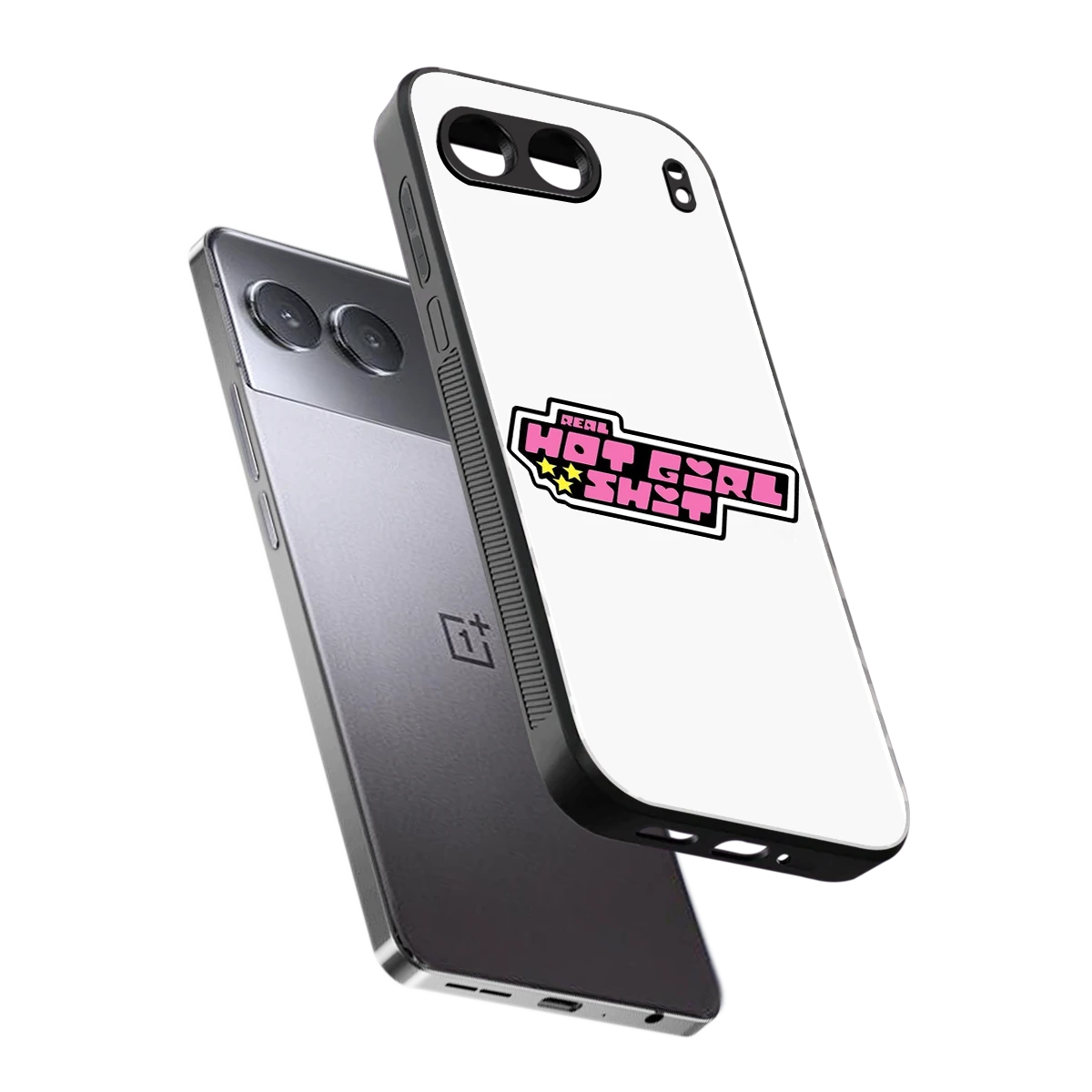 Hot Girl Energy sleek oneplus nord 4 cover with tempered glass back and TPU edges