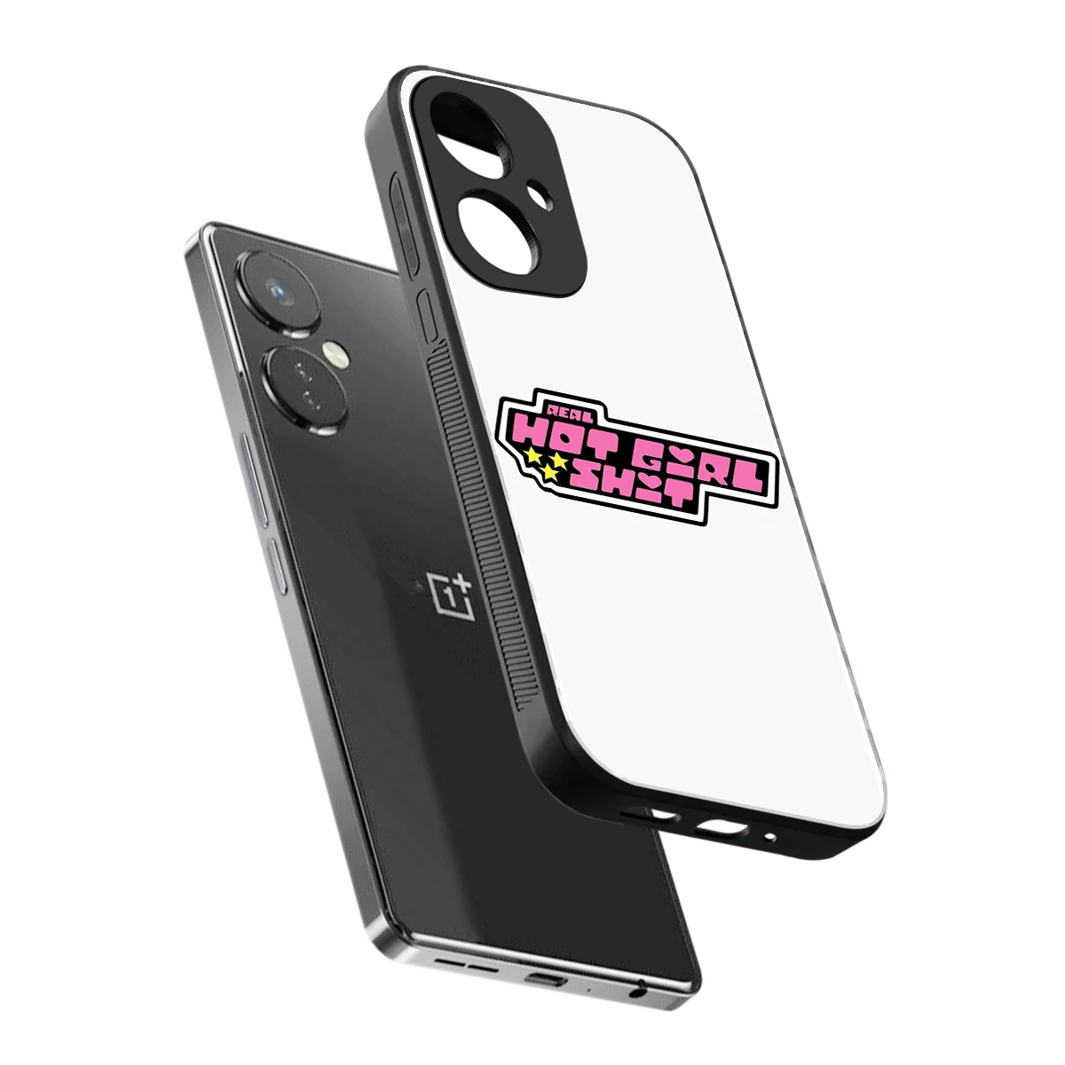 Hot Girl Energy sleek oneplus nord ce 3 cover with tempered glass back and TPU edges