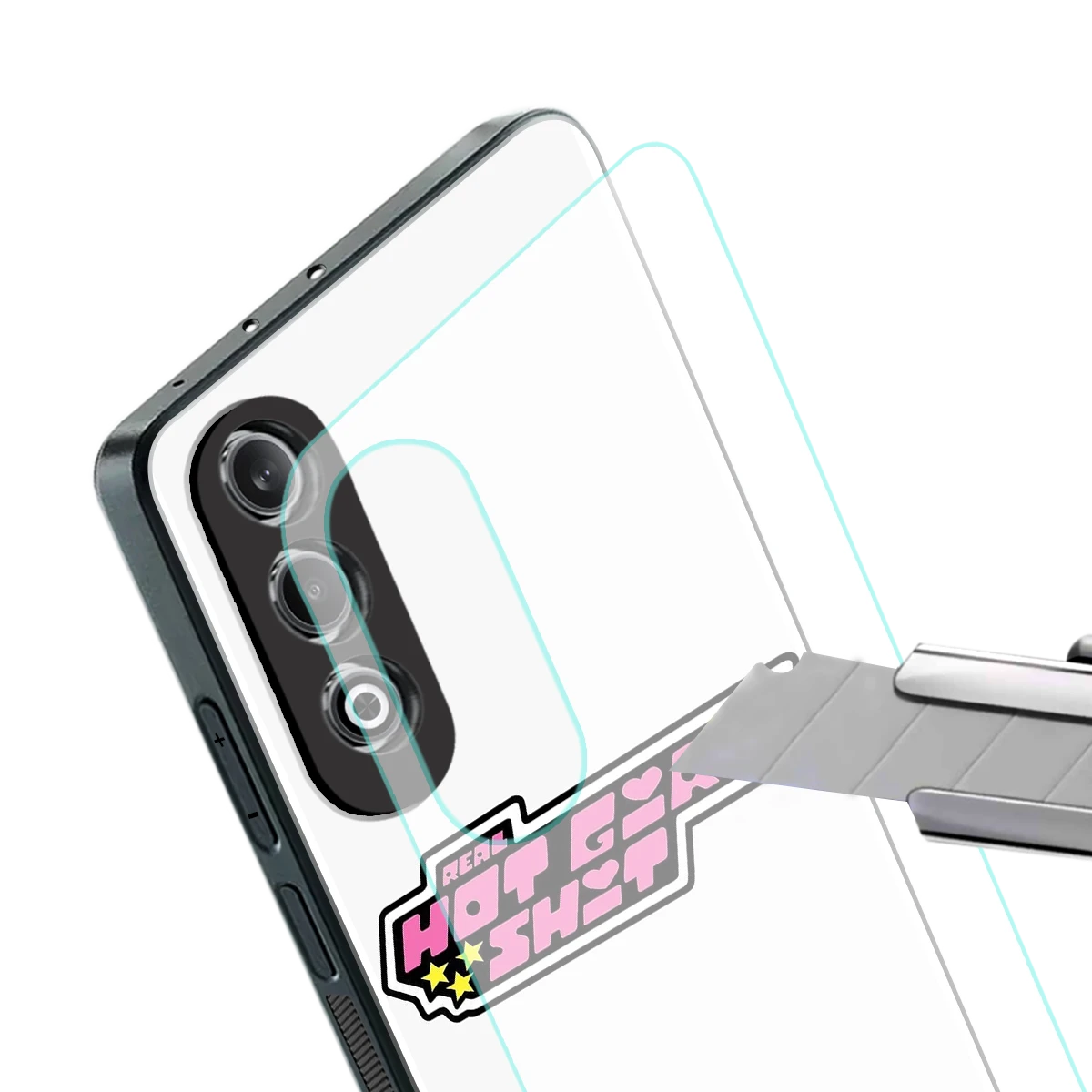 Hot Girl Energy stylish phone case for oneplus nord ce 4 | glossy glass and slim fit