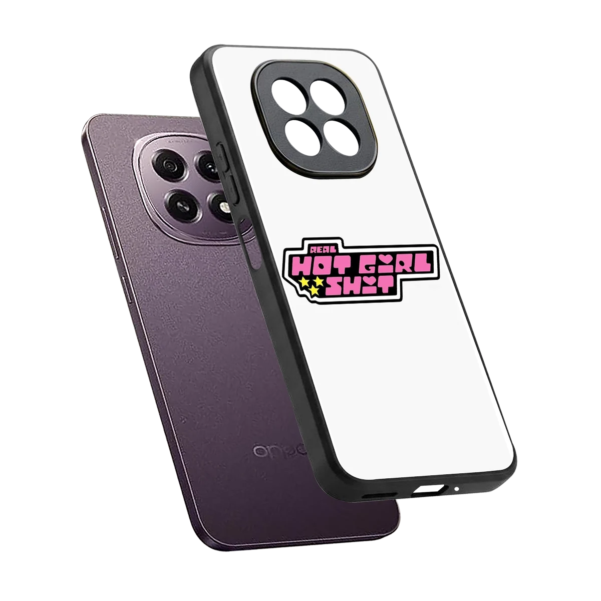 Hot Girl Energy sleek oppo f29 5g cover with tempered glass back and TPU edges