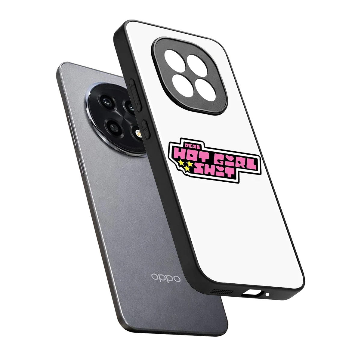 Hot Girl Energy sleek oppo f29 pro 5g cover with tempered glass back and TPU edges