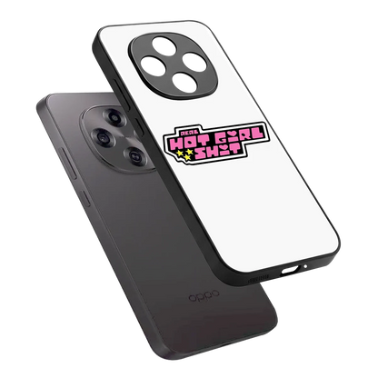Hot Girl Energy sleek oppo f31 pro 5g cover with tempered glass back and TPU edges