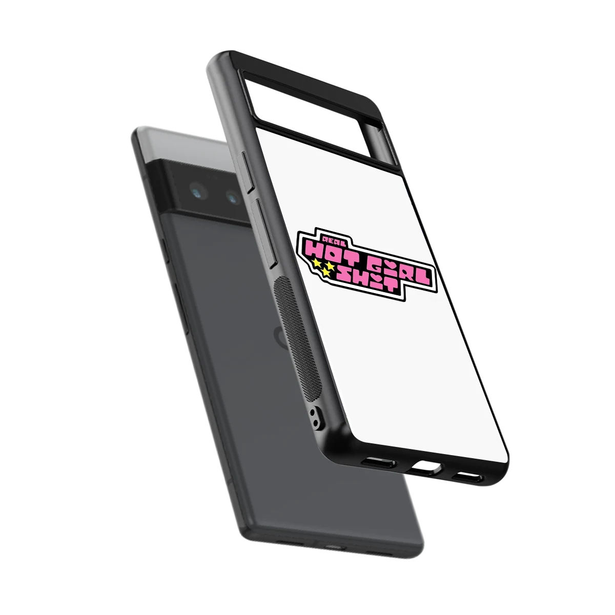 Hot Girl Energy sleek google pixel 6 pro cover with tempered glass back and TPU edges