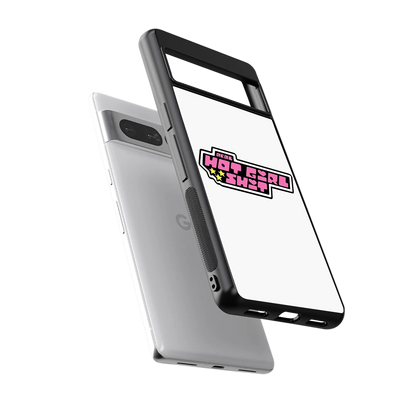 Hot Girl Energy sleek google pixel 7 pro cover with tempered glass back and TPU edges