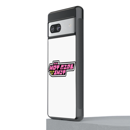 Hot Girl Energy stylish phone case for google pixel 7 | glossy glass and slim fit