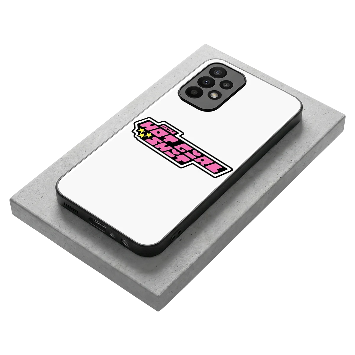 Hot Girl Energy stylish phone case for samsung galaxy a23 | glossy glass and slim fit