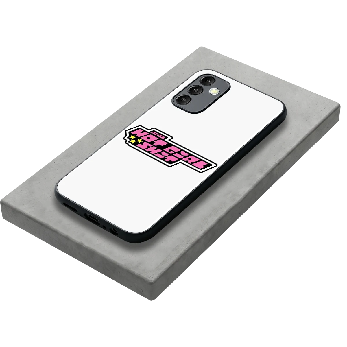 Hot Girl Energy stylish phone case for samsung galaxy m14 5g | glossy glass and slim fit