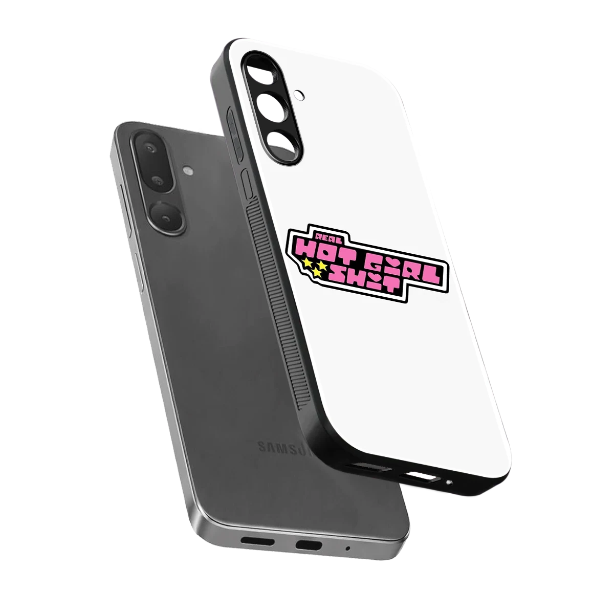 Hot Girl Energy sleek samsung galaxy m36 5g cover with tempered glass back and TPU edges