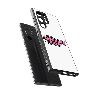 Hot Girl Energy sleek samsung galaxy s24 ultra cover with tempered glass back and TPU edges