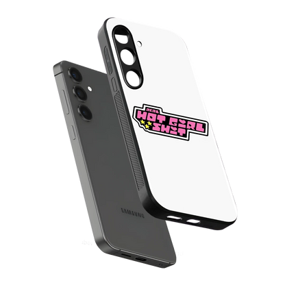 Hot Girl Energy sleek samsung galaxy s23 fe cover with tempered glass back and TPU edges