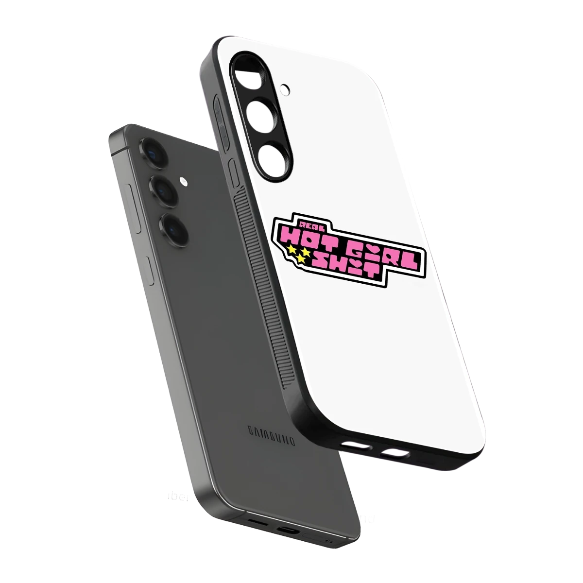 Hot Girl Energy sleek samsung galaxy s24 fe cover with tempered glass back and TPU edges
