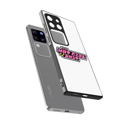 Hot Girl Energy sleekvivo v30 pro cover with tempered glass back and TPU edges