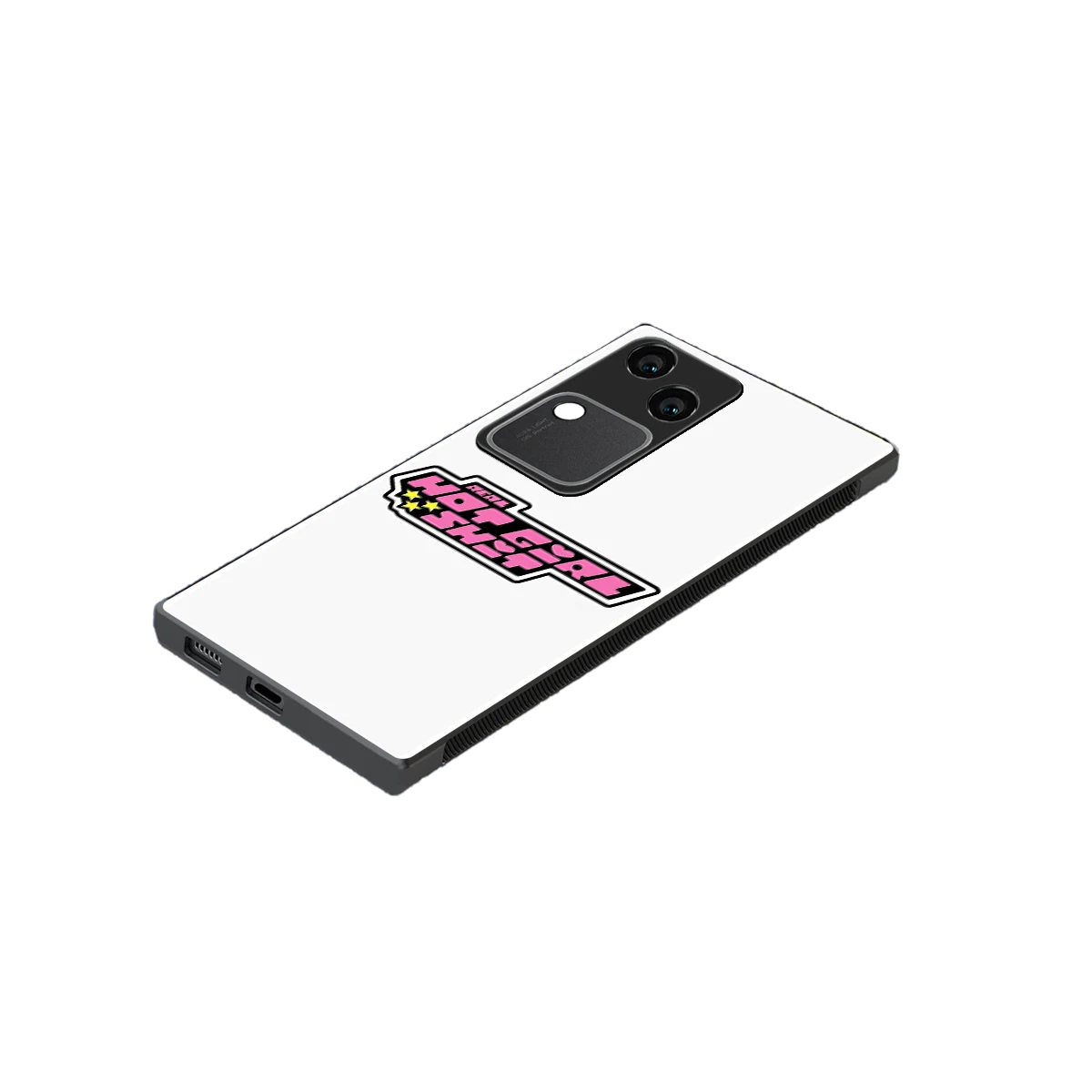 Hot Girl Energy stylish phone case for vivo v30 | glossy glass and slim fit