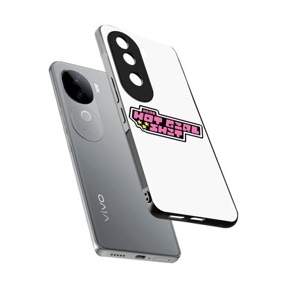 Hot Girl Energy sleek vivo v40e cover with tempered glass back and TPU edges