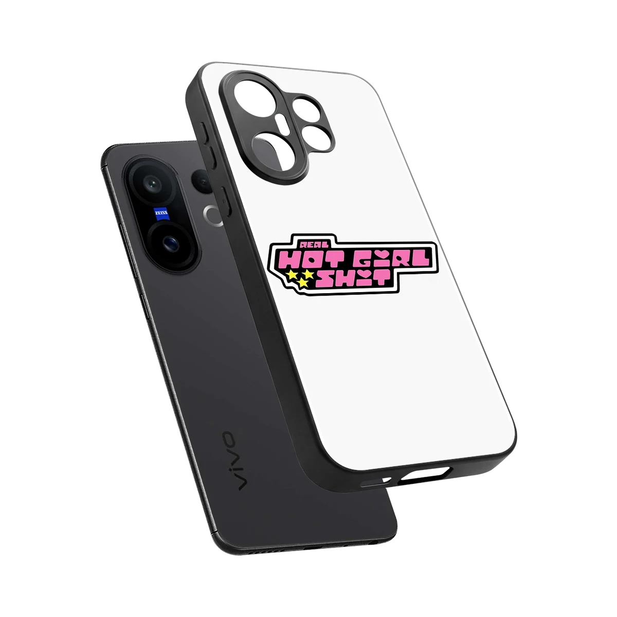 Hot Girl Energy sleek vivo x200 fe cover with tempered glass back and TPU edges