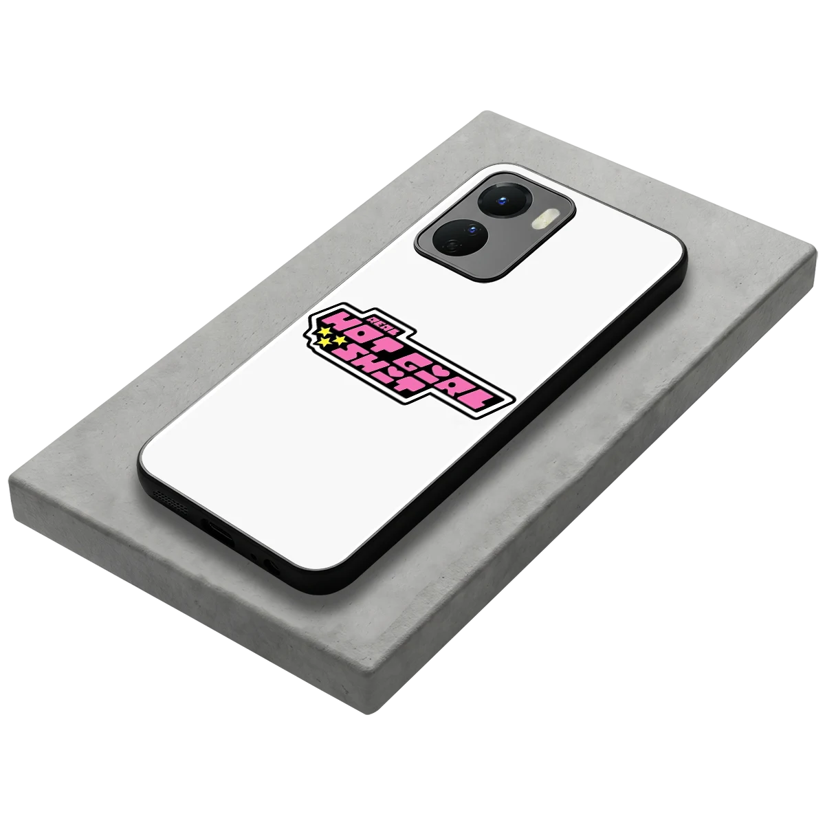Hot Girl Energy stylish phone case for vivo y16 | glossy glass and slim fit