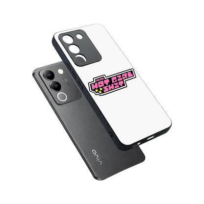 Hot Girl Energy sleek vivo y200 5g cover with tempered glass back and TPU edges