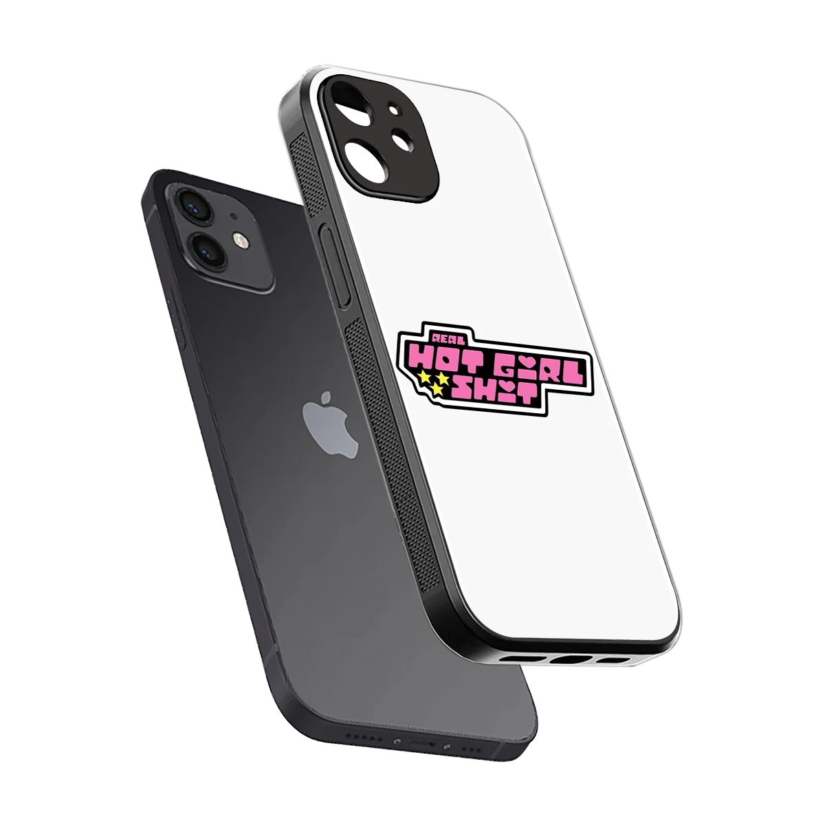Hot Girl Energy sleek iphone 12 cover with tempered glass back and TPU edges