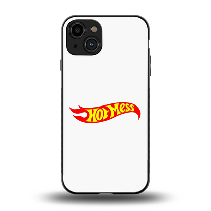 Hot Mess back phone cover | glass case for iphone 15