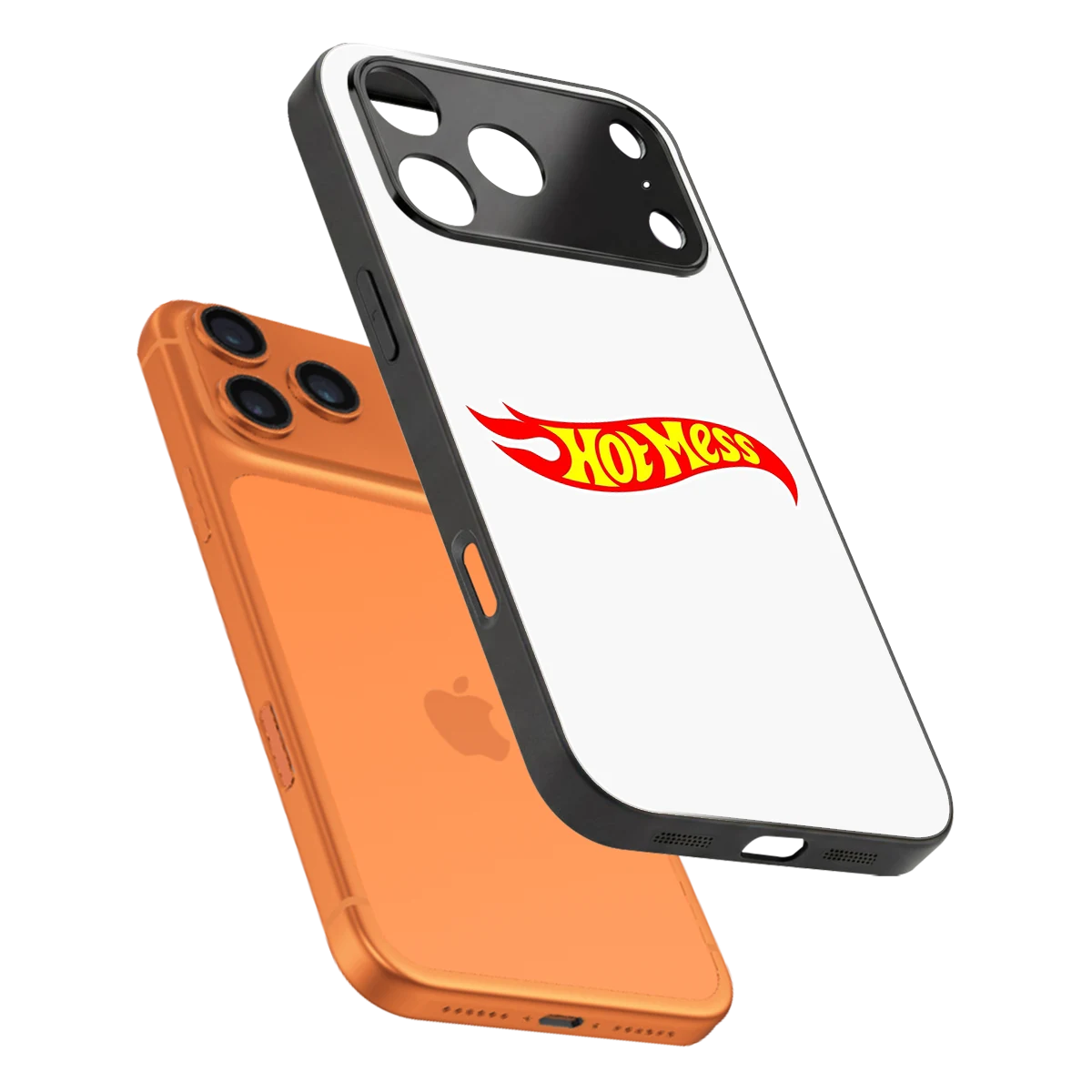 Hot Mess sleek iphone 17 pro cover with tempered glass back and TPU edges