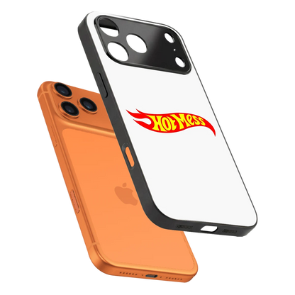 Hot Mess sleek iphone 17 pro cover with tempered glass back and TPU edges