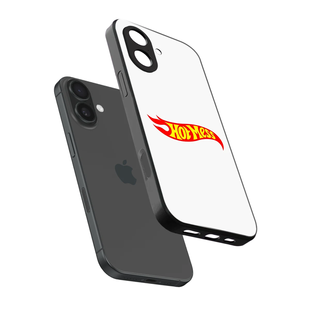Hot Mess sleek iphone 17 cover with tempered glass back and TPU edges